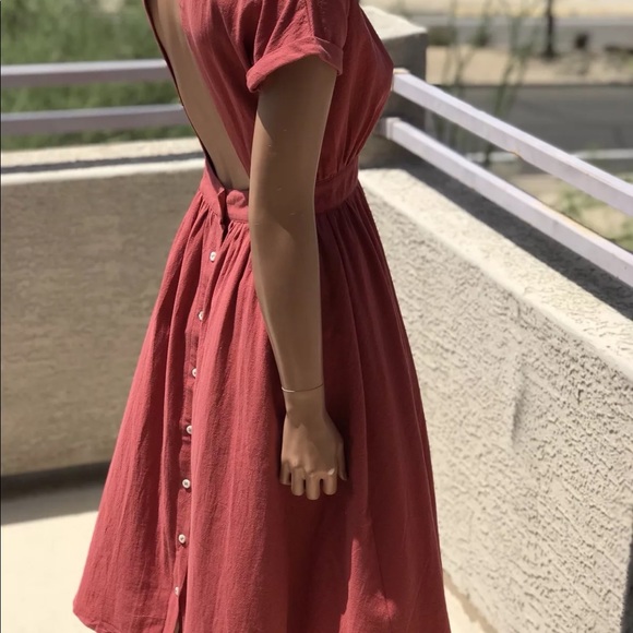 Red Boutique Backless Open back Dress Small $188 - Picture 3 of 9